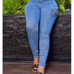 Classic Light Blue Women' Work Casual Pants With Super Stretch Comfortable Skinny Legs For Work